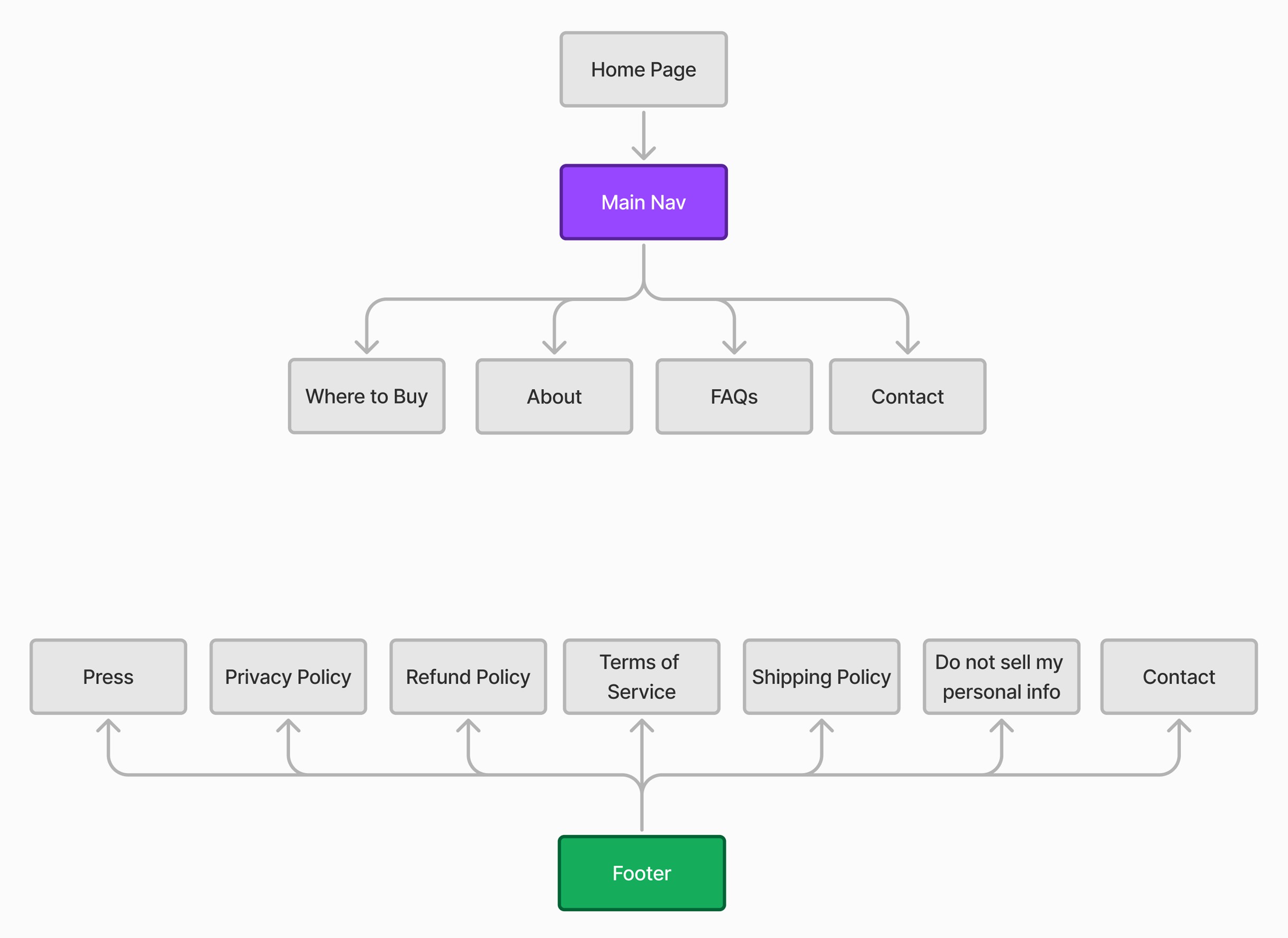 Cut side view of the inner system of a shell